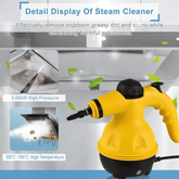 Limpiador a Vapor de Mano Portátil 1.000W. + Accesorios